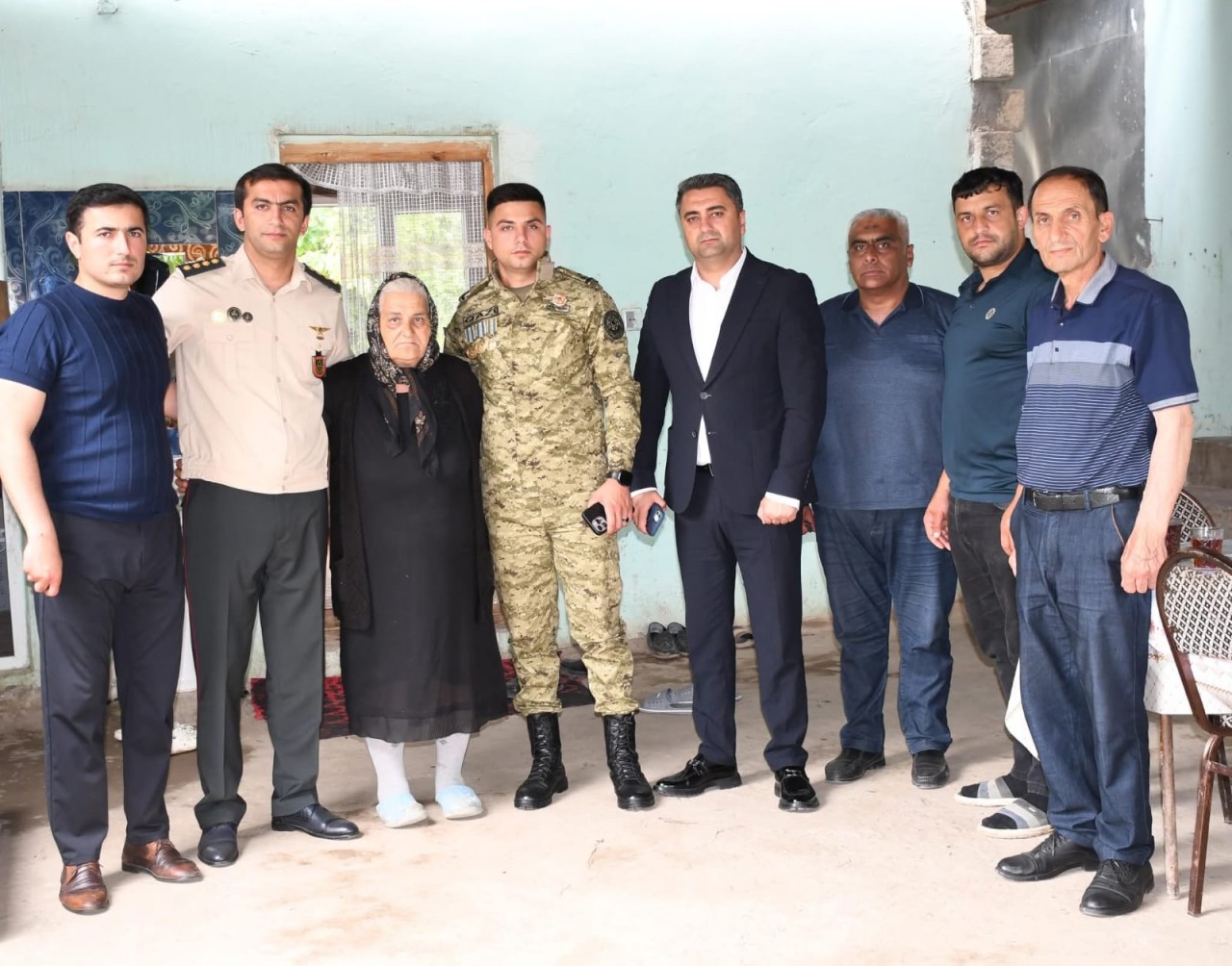 Ağdamda şəhid ailəsi Qurban bayramında ziyarət olunub - FOTO